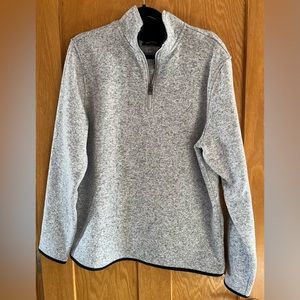 Men’s Nautica gray fleece quarter zip L